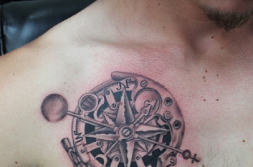 nepali compass tattoo